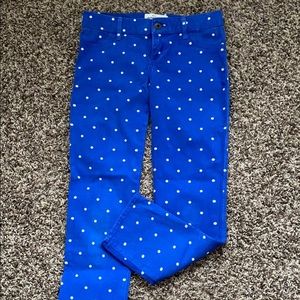 abercrombie blue polka dot jeans